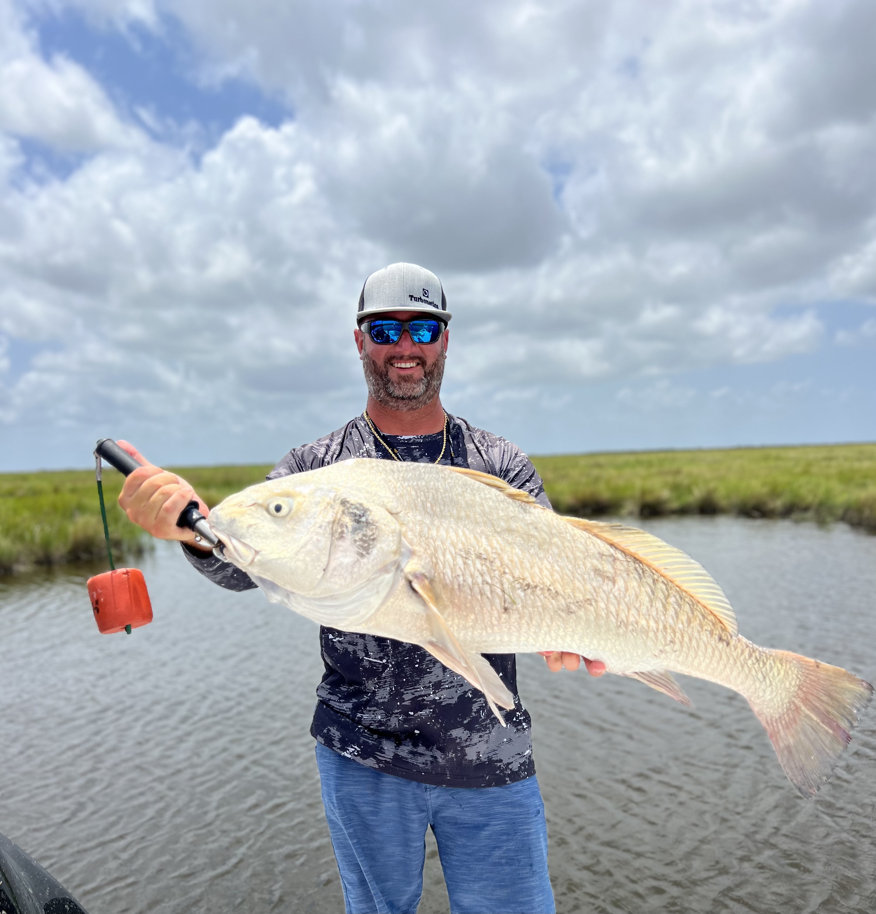 Big redfish in the marsh Corpus Christi
