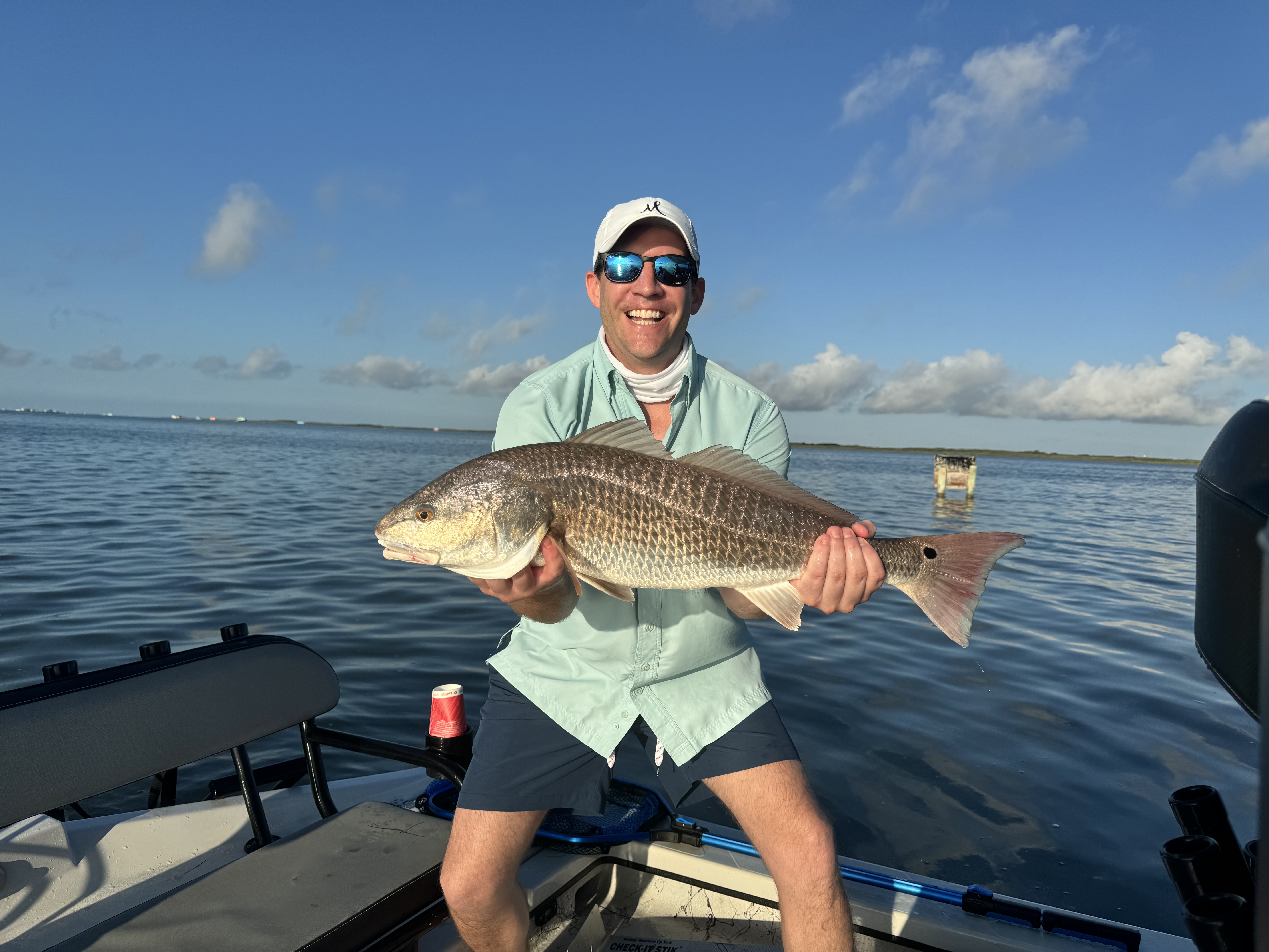 Redfish caught on fishing charter Corpus Christi