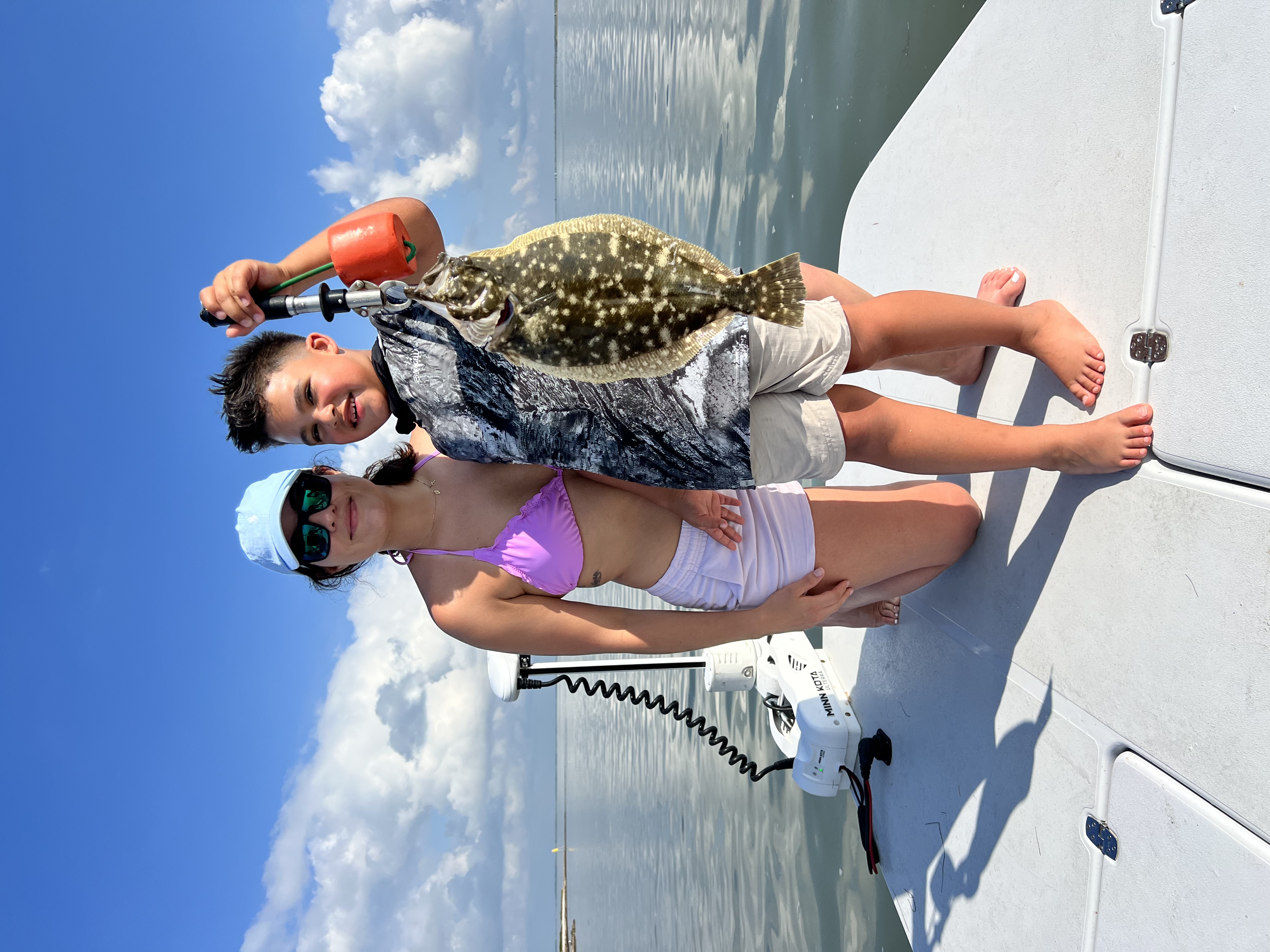 Kids fishing charter Corpus Christi flounder
