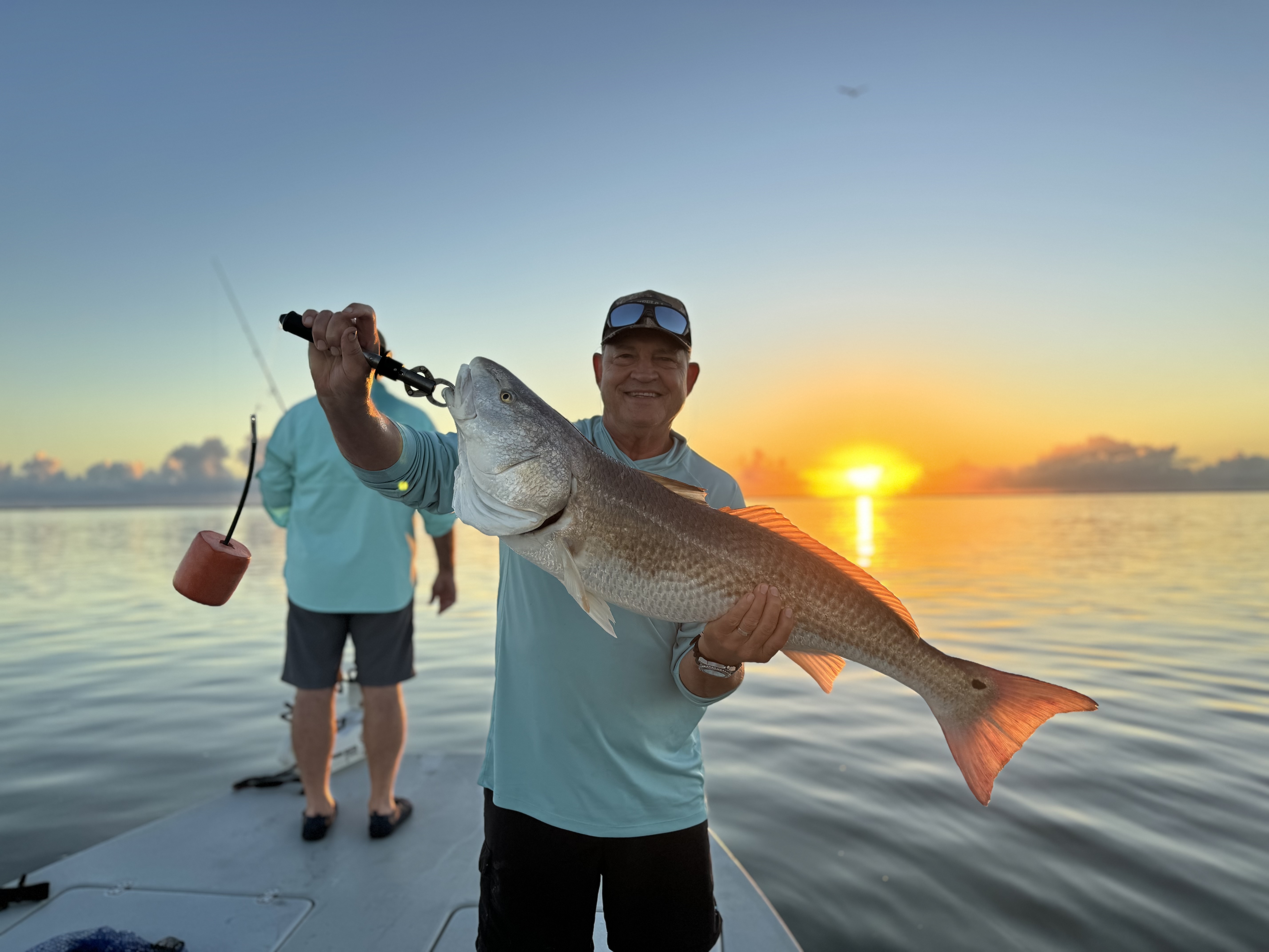 Redfish at sunrise on the Laguna Madre