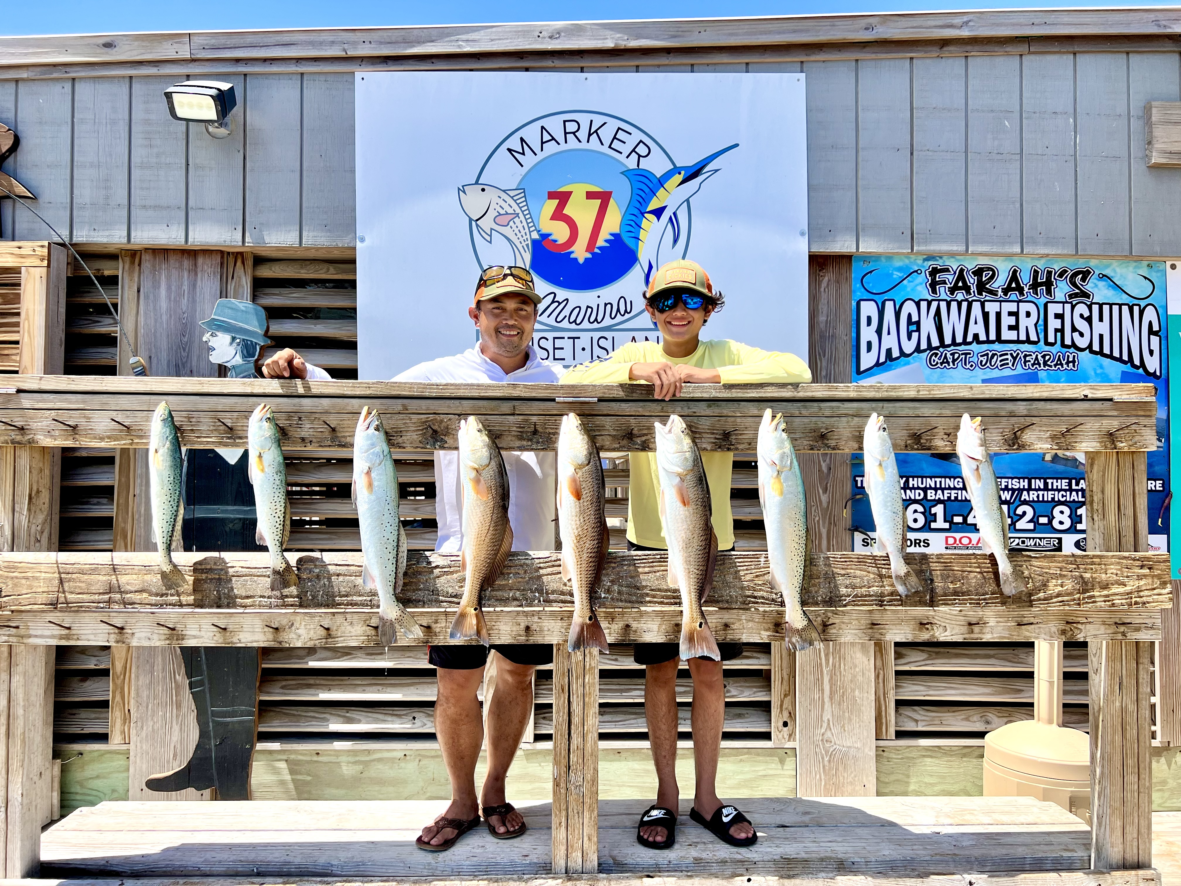 Father and son fishing charter Corpus Christi